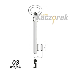 Numerowany Wiejski 03 - klucz surowy